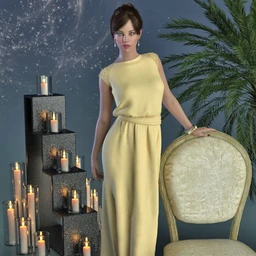 dForce Angelica Gown for Genesis 8 Female(s)