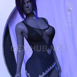 dForce Asymmetrical Long Tank for Genesis 8 Female