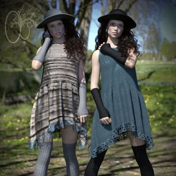 dForce Boho Days Outfit Textures