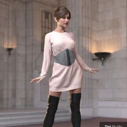 dForce Bustier Dress Outfit for Genesis 8 Female(s)