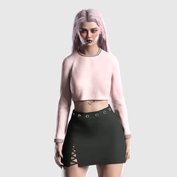 dForce Casual Crop Outfit for Genesis 8 Females