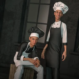 dForce Chef Outfit and Hair for Genesis 8 Male(s)