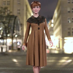 dForce Chilly Day Coat-Dress Outfit for Genesis 8 Female(s)
