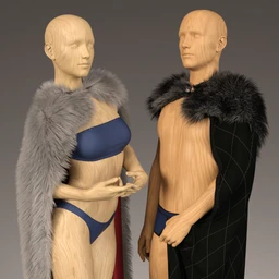 dForce Classic Fur Cape for Genesis 8