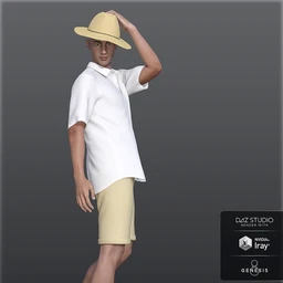 dForce H&C Summer Casual Outfits for Genesis 8 Male(s)