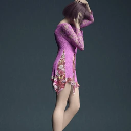 dForce Lace Blouse Outfit for Genesis 8 Female(s)