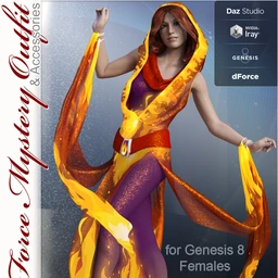 dForce Mystery Outfit and Accessories for Genesis 8 Female(s)