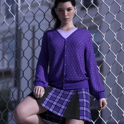 dForce Preppy Girl Outfit for Genesis 8 Females