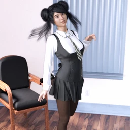 dForce Stylish School Uniform for Genesis 8 Female(s)