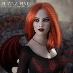 Eliana Hair for Genesis 8 Females