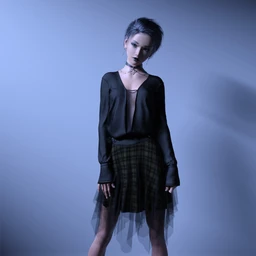 FE dForce Irregular Skirt Punk Outfit for Genesis 8 Females