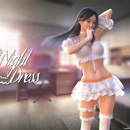 Flower Night Dress Outfit G8F