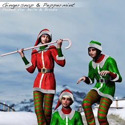 Gingersnap and Peppermint – Poses for Belle 6 and Brodie 6