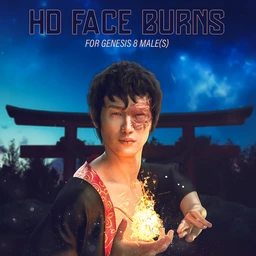 HD Face Burns for Genesis 8 Males