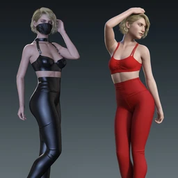 High Waisted Leggings Outfit for Genesis 8 and 8.1 Females