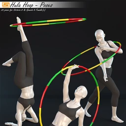Hula Hoop – Poses for Victoria 8 and Genesis 8 Female(s)