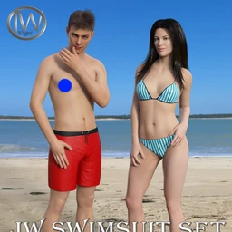 JW Swimsuit Set for Genesis 8