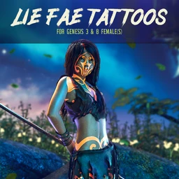 LIE Fae Tattoos for Genesis 3 and 8 Female(s)