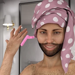 Lush Beard and Body Hair for Genesis 8 Female