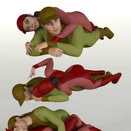 Lying Embracing Poses for Genesis 8