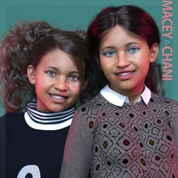 Macey and Chani HD with HD Expression for Genesis 8 Female