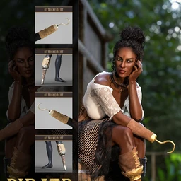 Pirate Hook and Leg for Genesis 8 Female(s)