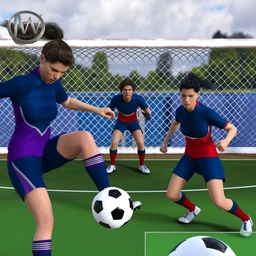 Playing Soccer Poses and Prop for Genesis 3 and 8