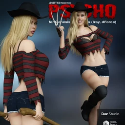 Psycho Outfit Set for Genesis 8 Females