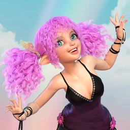 Rainboo Hair for Genesis 8 Females