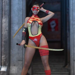 Red Silk Outfit for Genesis 8 Female(s)