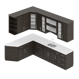 厨房家具模型合集,组合柜,厨柜,组合家具等模型21个