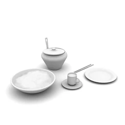 餐具模型,盛具模型,厨房物品模型合集共15个