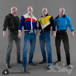 时装模特模型,假人模型,橱窗模特,展览模特,人物展示模特等模型合集