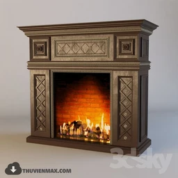 经典火炉模型,壁炉,火盆,取暖坑等模型