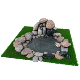 植物,喷泉,花园,椅子,小池子,长凳,篱笆,小木桥等模型合集