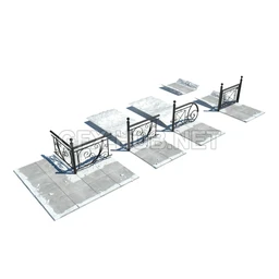 栅栏,围栏,长椅,围墙,石亭,小桥,护栏,亭子,隔离草坪,木椅等模型合集