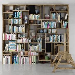 书架,书本,书箱,书柜,油画,画册等模型合集