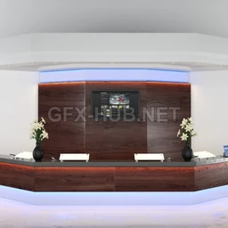 接待处,前台,公司前台模型合集