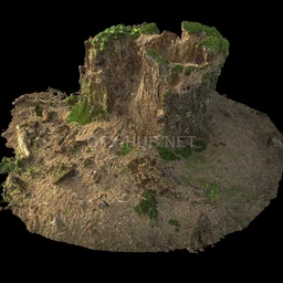 废木头,烂木头,树根,树桩,苔藓,木柴,石头等模型56个