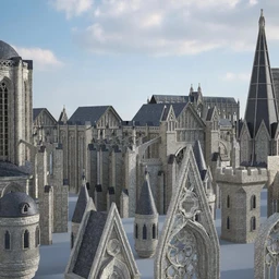 哥特风格建筑模型