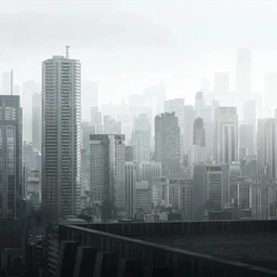 现代东京建筑模型,城市建筑集群,东京城市建筑模型