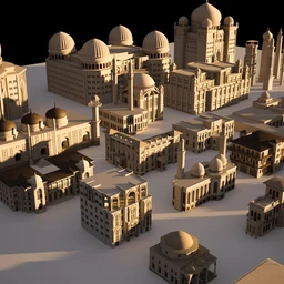 中东建筑模型,中东风格建筑模型,阿拉伯建筑模型
