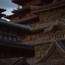 日本幕府建筑,日本古建筑模型,日本江户时代建筑模型