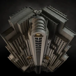 一战时期城市景观建筑,古典艺术建筑模型,欧美装饰艺术建筑模型