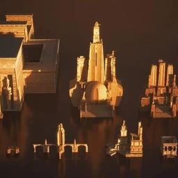 古老奇幻建筑模型,上古帝国建筑模型