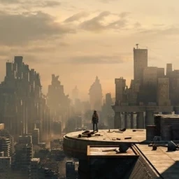 倒塌废墟楼房建筑模型,废弃城市建筑模型