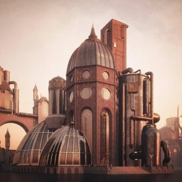 蒸汽朋克建筑模型,蒸汽朋克风格建筑模型,蒸汽朋克城市建筑模型