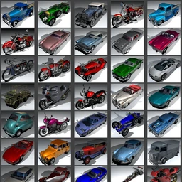 老式汽车,现代汽车,经典汽车,摩托车,库存,吉普车,老爷车等80多个C4D车模型