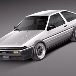 丰田AE86汽车模型,藤原拓海送货汽车模型,头文字D汽车模型