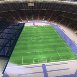 高精度足球场模型,足球场馆模型,max格式